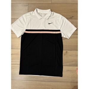 New‎ Nike Mens’s Victory Color Block Dri-FIT Polo Shirt S Small Black Golf